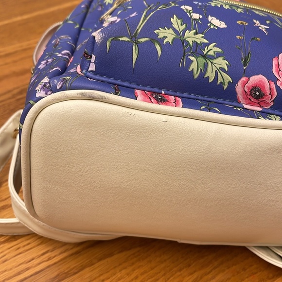 Rare Disney Loungelfy blue floral tinker bell mini backpack. Great condition. - Picture 6 of 7